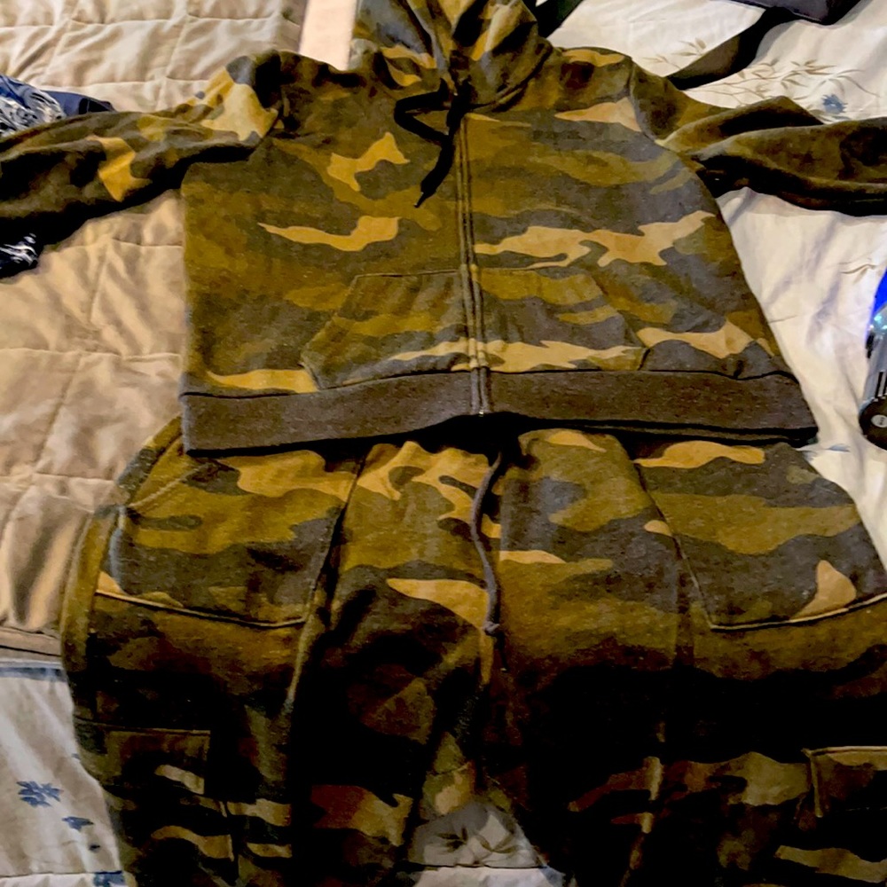Camo PINK hoodie and joggers set sweatsuit